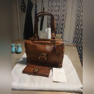 Coach Rich Brown Leather Satchel